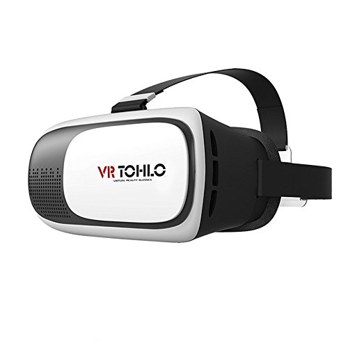 J TOHLO VR 3D Virtual Reality Headset 3d Brille VR für iphone 7 6 5, Galaxy S5 S6, Note4 Note5 und Andere 3,5 "- 6.0" Handys