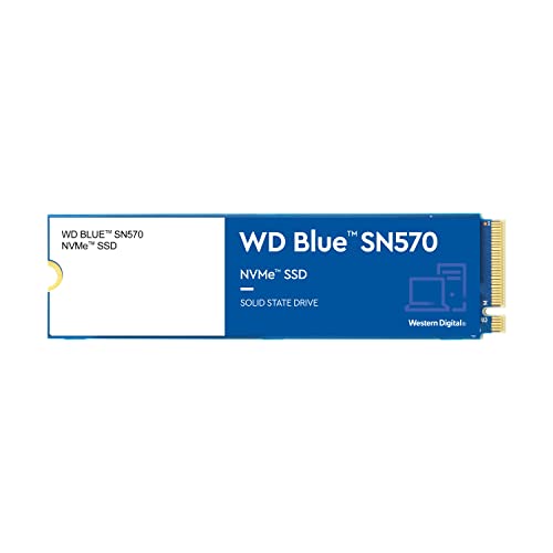 WD Blue SN570 NVMe SSD intern 1 TB (für Kreativprofis, 1-monatige Mitgliedschaft bei Adobe Creative Cloud, M.2 2280 PCIe Gen3 x 4 NVMe SSD, Lesen bis zu 3.500 MB/s, Dashboard)
