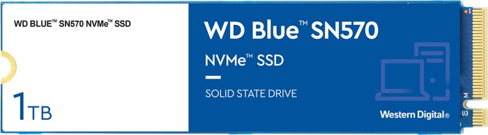 Western Digital WD Blue SN570 NVMe SSD 1TB, M.2 2280/M-Key/PCIe 3.0 x4 (WDS100T3B0C)