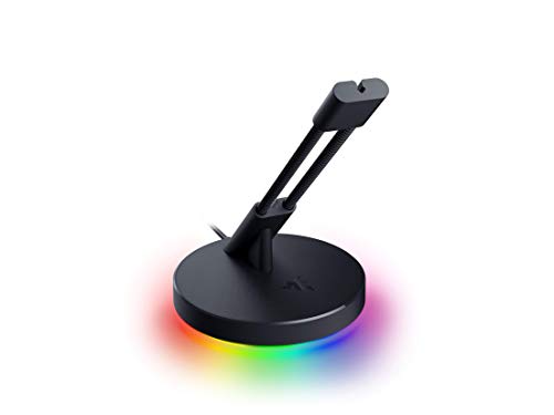 Razer Mouse Bungee V3 Chroma - Mauskabel-Halter mit RGB-Beleuchtung (Federarm mit Kabel-Clip, schwere rutschfeste Basis, Kabel-Management) Schwarz