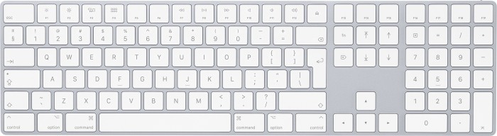 Apple Magic Keyboard mit Ziffernblock, silber, DE (MQ052D/A)