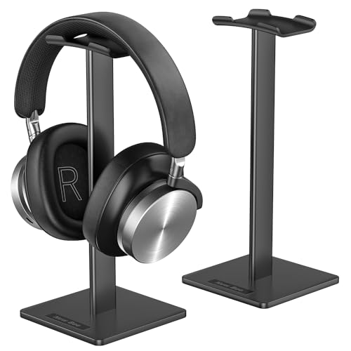 Kopfhörer Ständer New Bee Universal Kopfhörer Halter für Over Ear Kopfhörer, Gaming Headset und Kopfhörerdisplay, aus Aluminium + TPU + ABS Schwarz