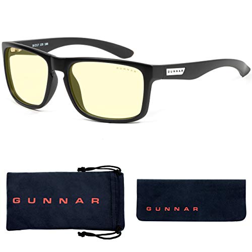 Gunnar Gaming- und Computerbrille Intercept - 65% Blaulicht-Filter, 100% UV-Schutz - Augenschonende Blaulicht-Brille - Premium - Reduziert Augenbelastung - ärtzlich empfohlen