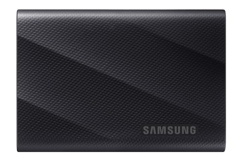 Samsung Portable SSD T9, 1 TB, 2.000 MB/s Lesen, 2.000 MB/s Schreiben, USB 3.2 Gen.2x2, Externe Festplatte für professionelle Anwender, Kompatibel mit Mac, PC, Smartphone und 12K Kameras, MU-PG1T0B/EU