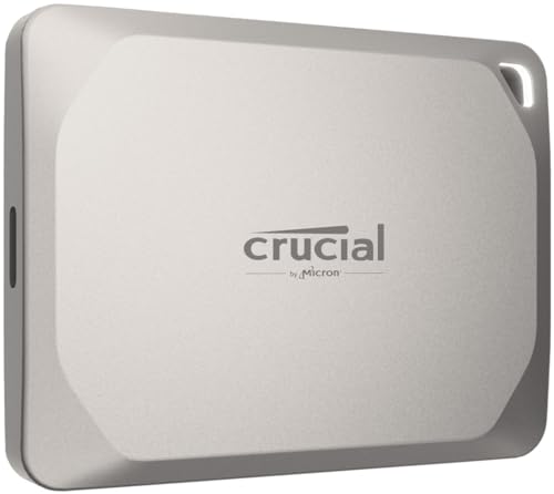Crucial X9 Pro für Mac 2TB Externe SSD Festplatte, bis zu 1050MB/s Lesen/Schreiben, Mac ready, Wasser- und Staubgeschützt (IP55), USB-C 3.2 Portable Solid State Drive - CT2000X9PROMACSSD9B02