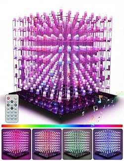 iCubeSmart 3D8RGB-KIT LED-Würfel-Set, DIY-Elektronik-Set, 8 x 8 x 8, LED-Lichtwürfel, DIY-Lötprojekt-Kit (3D8RGB-KIT)*