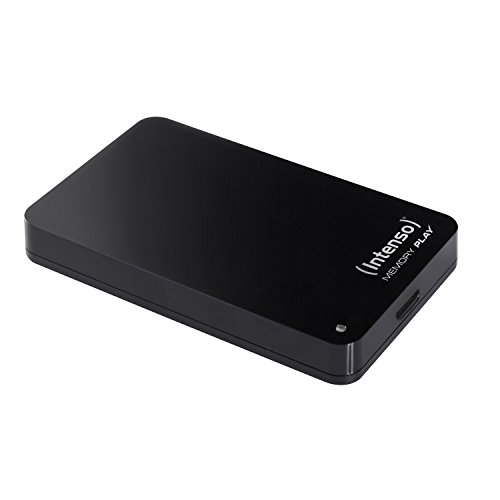 Intenso 6021480 Memory Play Portable Hard Drive 2TB, tragbare externe TV-Festplatte - 2,5 Zoll, 5400 U/min, 8MB Cache, USB 3 inkl. TV-Halterung, schwarz